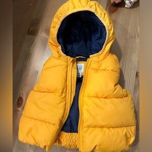 Baby GAP yellow puffer vest